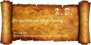 Krautheim Dulcinea névjegykártya
